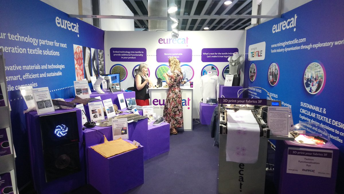 QuintanaGuillem's tweet photo. Ready to go! #ITMA2019 #SUNDAYITMA Come to @Eurecat_news booth H7 UL D207 and see Innovations in textile. #functionaltextile #3DPrinting #CircularEconomy #sensorsintex #lightningtextile #PrintedElectronics #EcofriendlyFabrics @ReimagineTextil @ITMAOrganiser https://t.co/7yOgdAHHl3