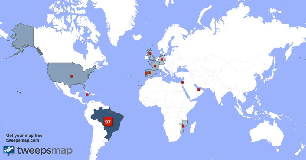 Tenho 10 novos seguidores, a partir de Brasil na semana passada tweepsmap.com/!Rioguerracivil