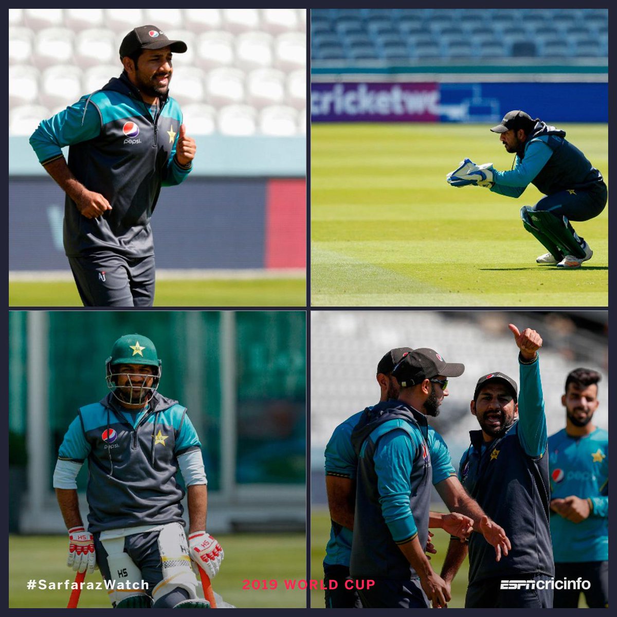 cricinfo's tweet photo. How many runs will Sarfaraz get today? https://t.co/I0xXrhHQxq