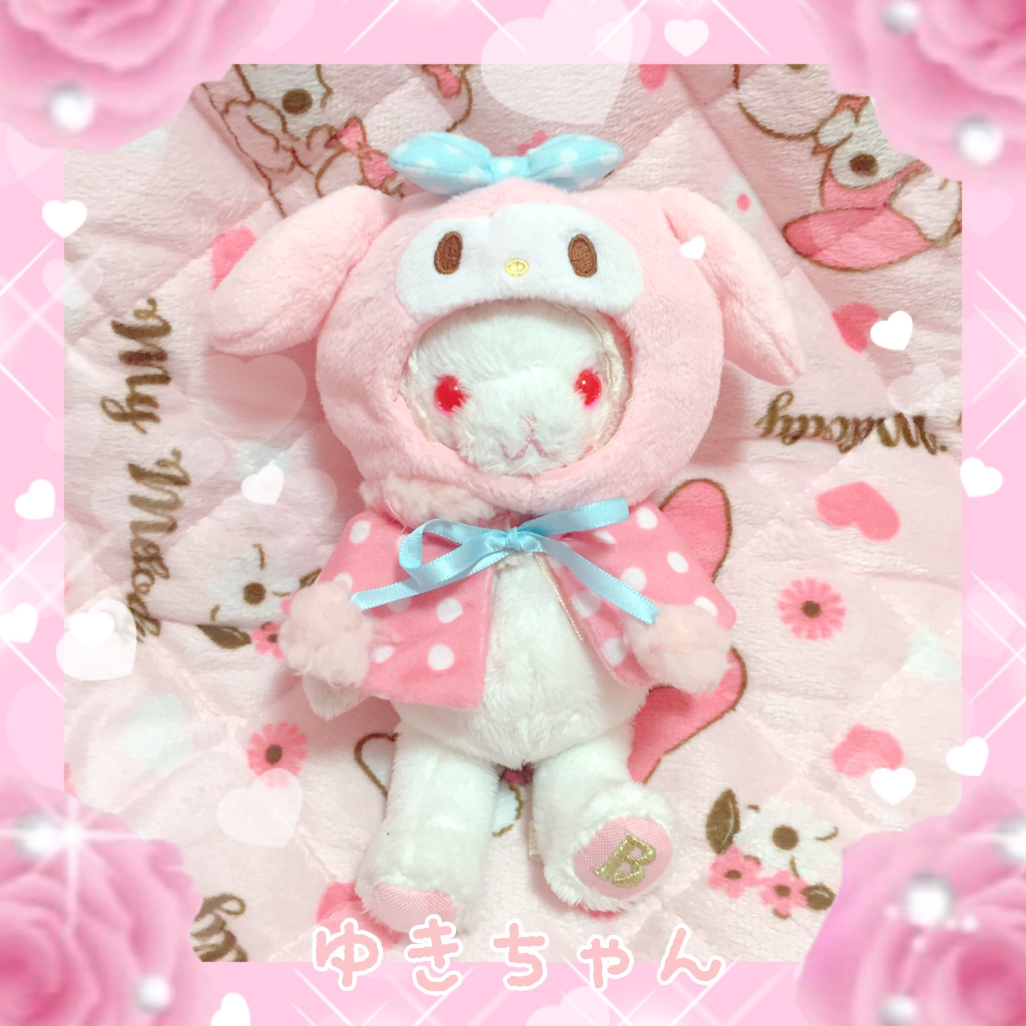 ゆきちゃん マイメロちゃんのぬいぐるみ用コスチュームsサイズ Mサイズをうさくみゃちゃんに着せてみたよ マイメロちゃんになりたかったうさくみゃちゃん T Co 3dyaldmpw3 Twitter