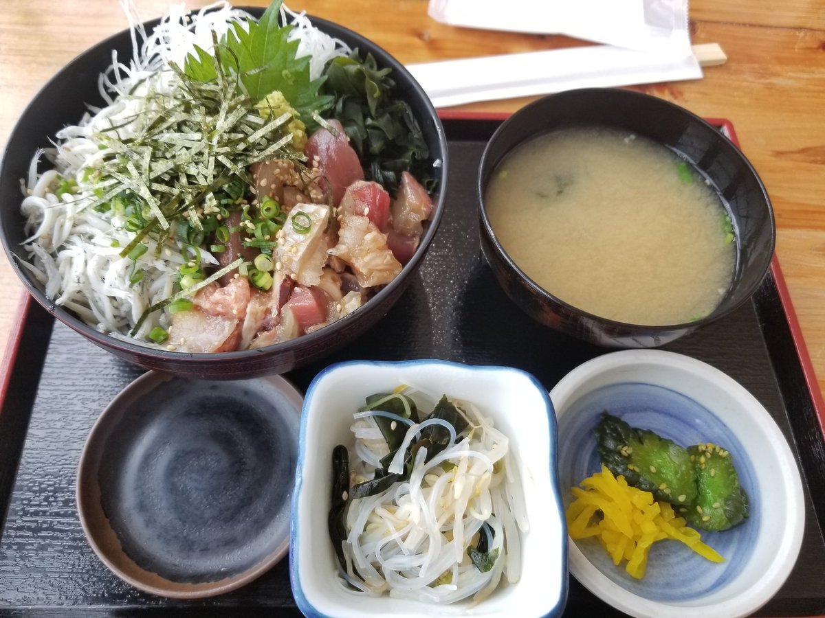 ট ইট র めｎち 神奈川の真鶴 町は 魚座 という食事処に行ってきました 生簀では無い感じの大水槽展示があると聞いてやってきたものの なんと調整中 現役ならかなりの大きさだったみたいで歯ぎしりスゴい 海鮮丼食べるだけの旅なった ちなみに昔は真鶴に