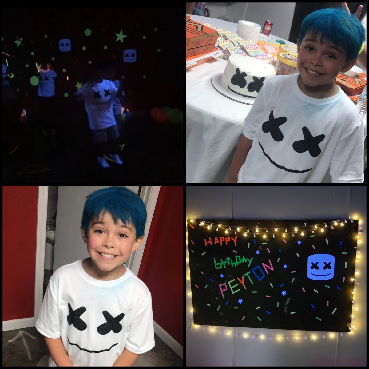 MissChivette's tweet photo. @marshmellomusic My nephew had his 7th birthday party today, the theme he wanted this year was a marshmello glow rage dance party. We had a blast, just wanted to share this, you may never see this post but then again maybe you will! His name is Peyton and he loves your music!! https://t.co/LBNiG5Rf4g