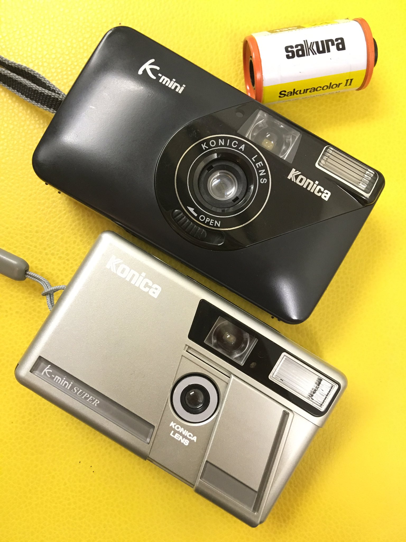 激安限定 - コニカ K-mini フラッシュ内蔵 コンパクト フイルム カメラ