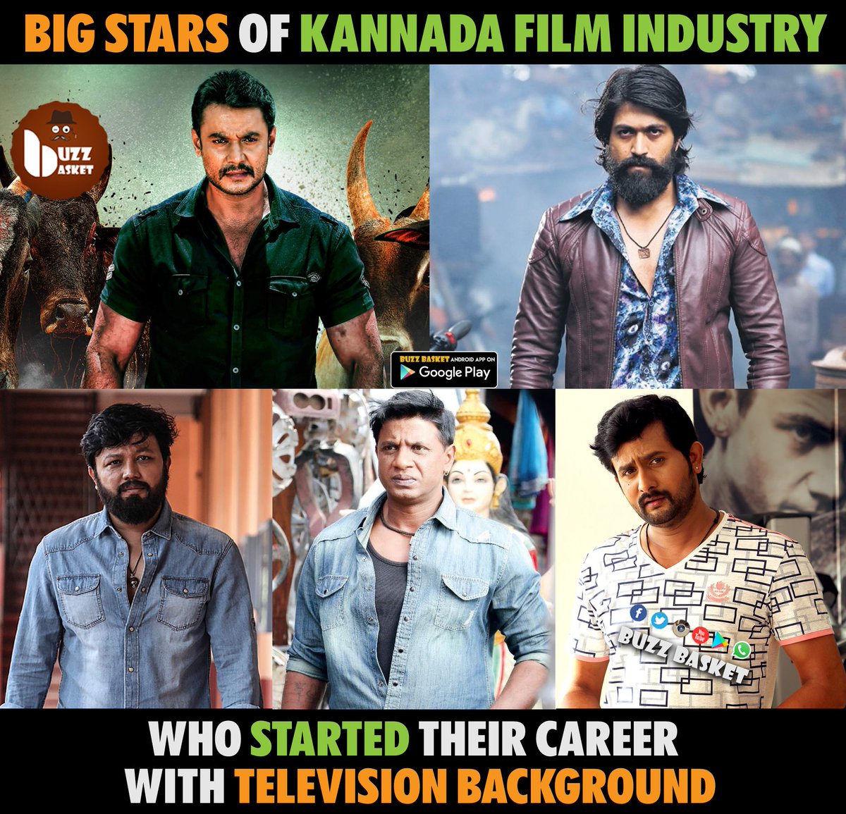 Kannada Top Heroes
#Darshan #DarshanThoogudeep #Yash #Ganesh #DuniyaVijay #SrinagaraKitty