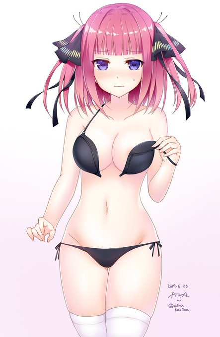 香芝あいら🌸C108(土)西1ふ-51abさんがTwitterに投稿した中野二乃(五等分の花嫁)のイラスト。