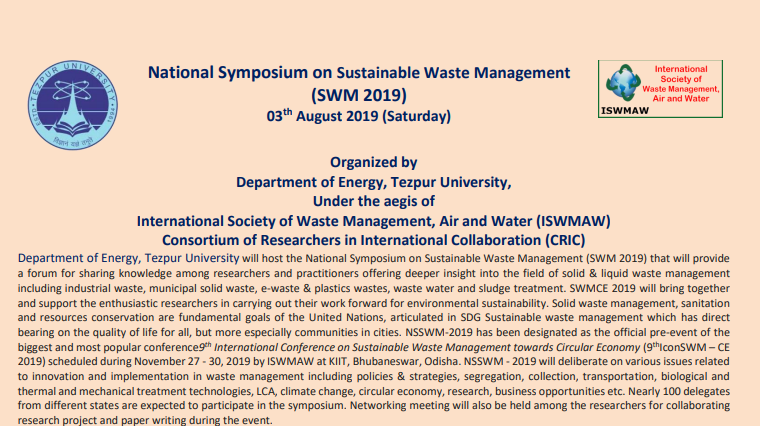 MyTezu's tweet photo. National Symposium on Sustainable Waste Management #2019 #Symposium #tuseminar https://t.co/o5QrTDC2Wp https://t.co/zGJ17ImsWP