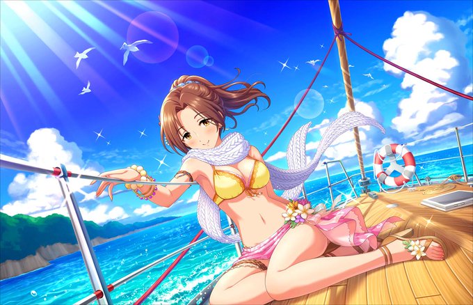 デレステで 水着マフラー が話題に トレンディソーシャルゲームス
