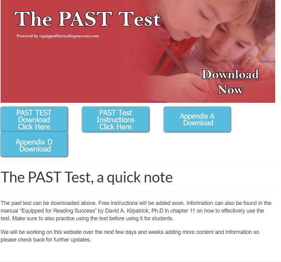 Kristinant's tweet photo. Free downloads of David Kilpatrick PA test the PAST available from his new website. https://t.co/MZ0Yb6awnn https://t.co/CGdphpzOIn