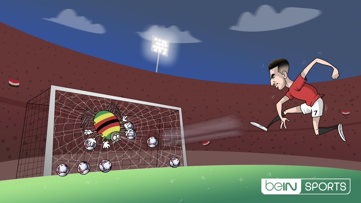 beINSPORTS_EN's tweet photo. ✏️ #Trezeguet downs #Sibanda!

#beINAFCON #AFCON2019 https://t.co/J32Mux9oFU