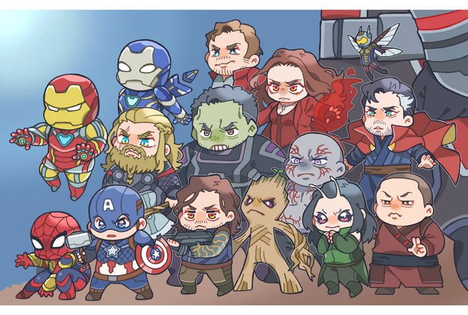 アベンジャーズのtwitterイラスト作品