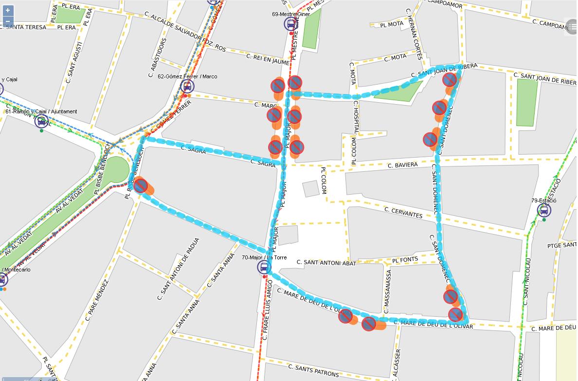 Bon dia! Vos informem dels talls de carrer per a HUI diumenge, 23 de juny.

🚧 Processó Corpus Christi: C/ Sant Doménec, c/ Mare de Déu de l’ Olivar, c/ Sant Cristòfol, plaça Bisbe Benlloch, c/ Sagra, Plaça Major, c/ Església.
⏰ Des de les 17.00 h fins a les 23.00 h.