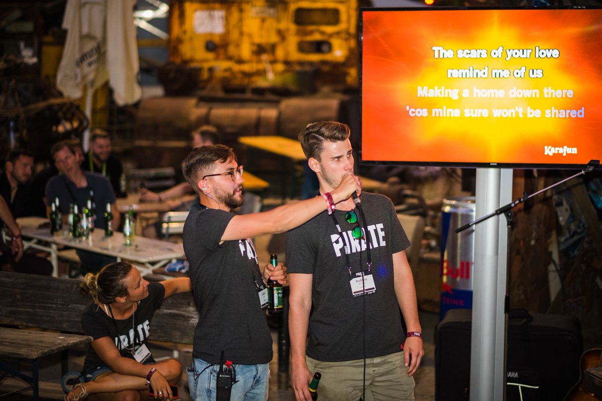 Look, who boarded the ship! Have you already warmed up your voice for our karaoke &amp; enough ARRRs? <a href="/RBouschery/">Robbie Bouschery</a> (<a href="/360VIER/">360VIER</a>), <a href="/shawnardaiz/">Shawn Ardaiz</a> (<a href="/BeKokoroNow/">Kokoro</a>), <a href="/Rahulbhuri/">Rahul Mohan Bhuri</a> (@Jobstory1), <a href="/CavalryVC/">Cavalry Ventures</a>, <a href="/GennaElvin/">Genna Elvin</a> (@TaDaweb), @sigmundtalks &amp; <a href="/evarvest/">Evarvest</a> #piratesummit