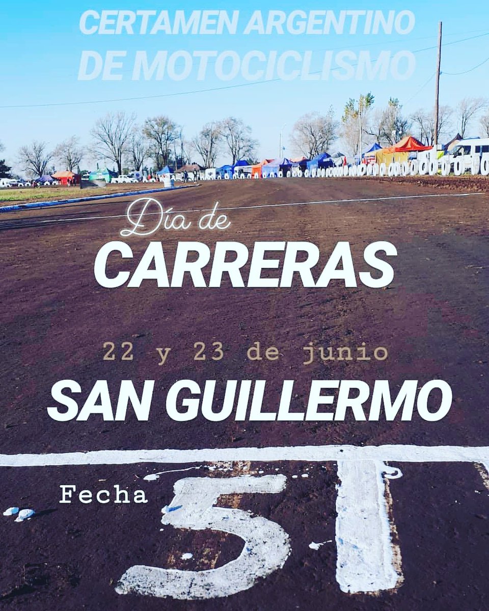 ¡Día de carreras!

#CAM #Fecha5
#SanGuillermo: 22 y 23 de junio