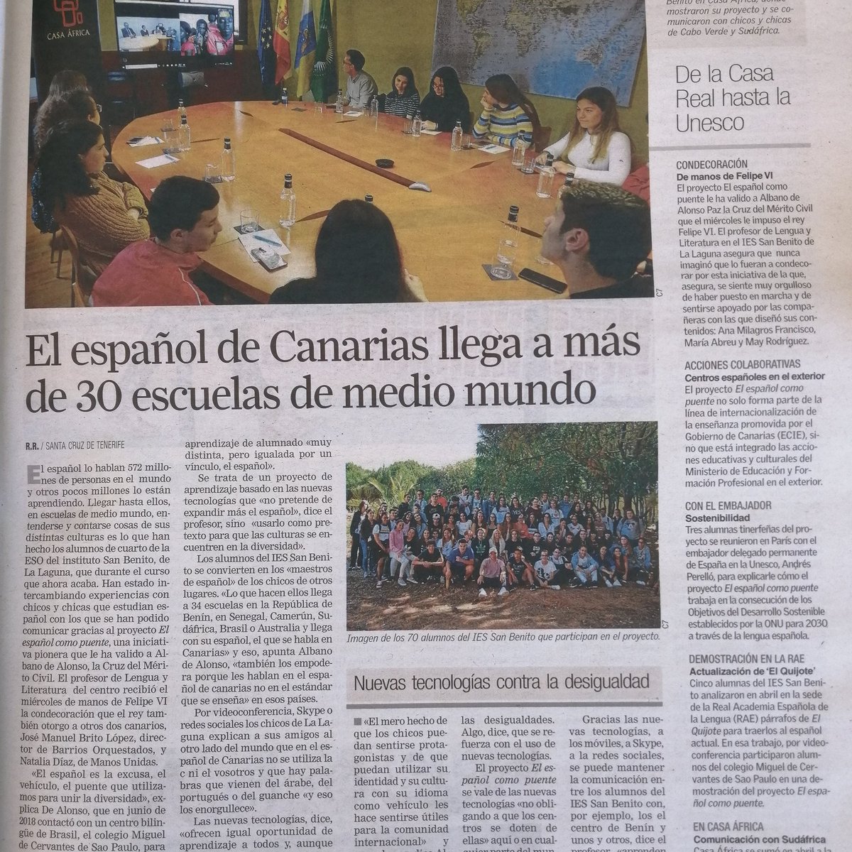 El #español como vínculo para el entendimiento en la #diversidad, la mejora de la #convivencia y la erradicación de injusticias. <a href="/EspanaGlobal/">España Global</a> <a href="/RAEinforma/">RAE</a> <a href="/Casaafrica/">Casa África</a> <a href="/CasaReal/">Casa de S.M. el Rey</a> <a href="/EspUNESCO/">Delegación España ante UNESCO / Amb Espagne UNESCO</a> @EducacionCan