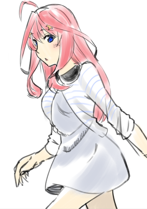 さえぐささんがTwitterに投稿した中野五月(五等分の花嫁)のイラスト。