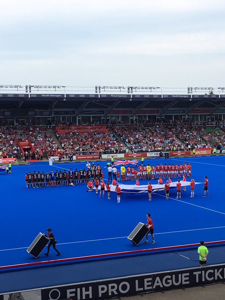 Hockey has always embraced innovation but an elite level, temporary pitch in a rugby stadium is something else. Top work @PolytanUK and everyone else involved