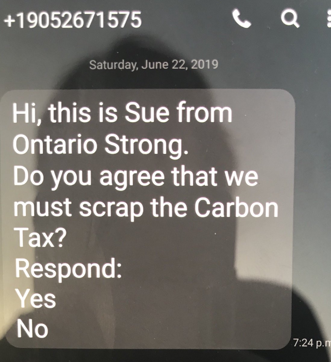 PamDamoff's tweet photo. How did you get my number, Sue? And who the heck is Ontario Strong?  Is that code for #CPC 

You seem to have my friend’s number too. She blocked your number. 😡 https://t.co/QBbfIl1qhI