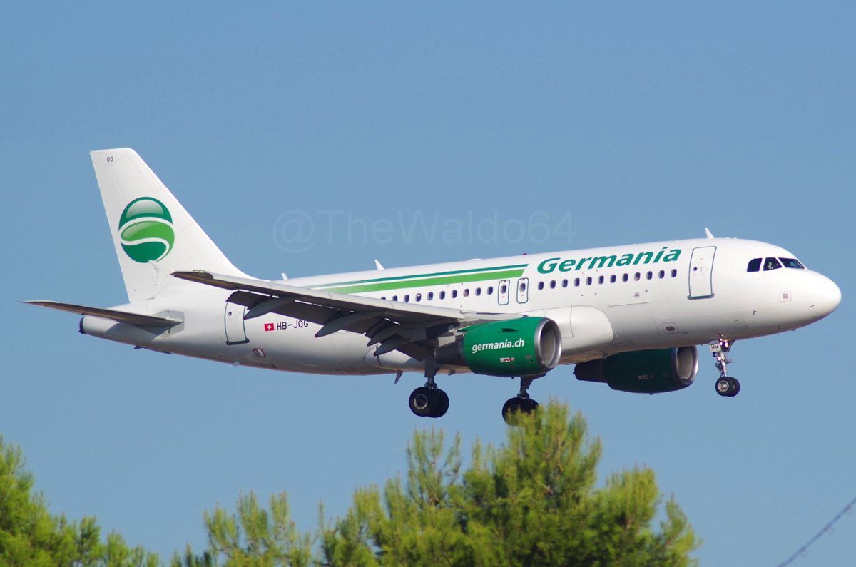 TheWaldo64's tweet photo. #FlyGermania flight 3404 coming from Zurich.
🗓️August 21st 2018 at Palma de Mallorca Airport (LEPA PMI)
✈️#Airbus #A319-112 (2009)
🇨🇭HB-JOG https://t.co/WGB56HEizi