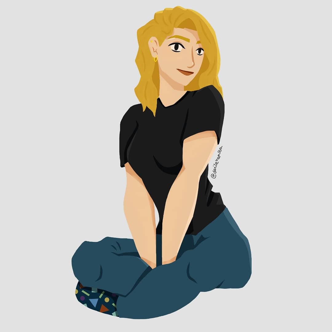 denisehamstra's tweet image. Felt cute, might delete later ✨ #datme #selfportrait #myart #digitalart #photoshop #cs6 #portrait #selfie