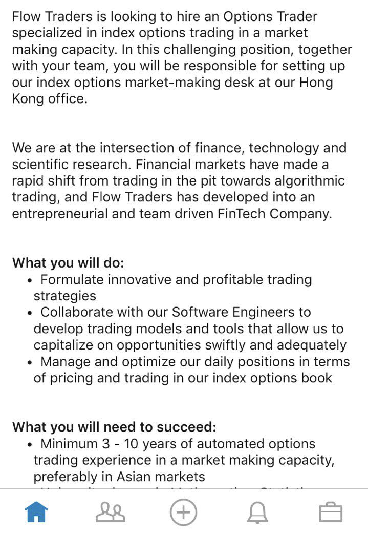 Seems like #flowtraders is suddenly into options market making. In Asia.

That's something new.