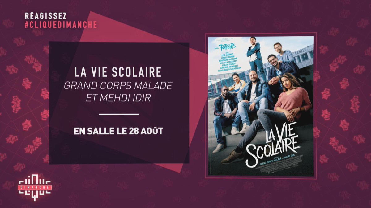 « #LaVieScolaire est le film événement de la rentrée. C’est pour ça qu’on vous en parle dès maintenant. Ça sort en salle, le 28 août. » #MouloudAchour à propos du film #LaVieScolaire <a href="/MandarinProd/">Mandarin Production</a> dans #CliqueDimanche