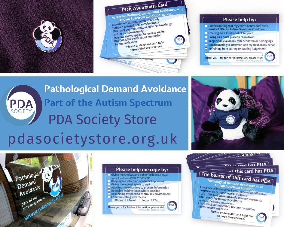For our range of #PDA awareness raising merchandise, including PDA Awareness &amp; Alert cards, pls visit the PDA Society Store pdasocietystore.org.uk 🐼 

For order enquiries from outside the UK, pls email sales@pdasociety.org.uk

Thanks to <a href="/ellidean/">MissT</a> for many of our store photos.