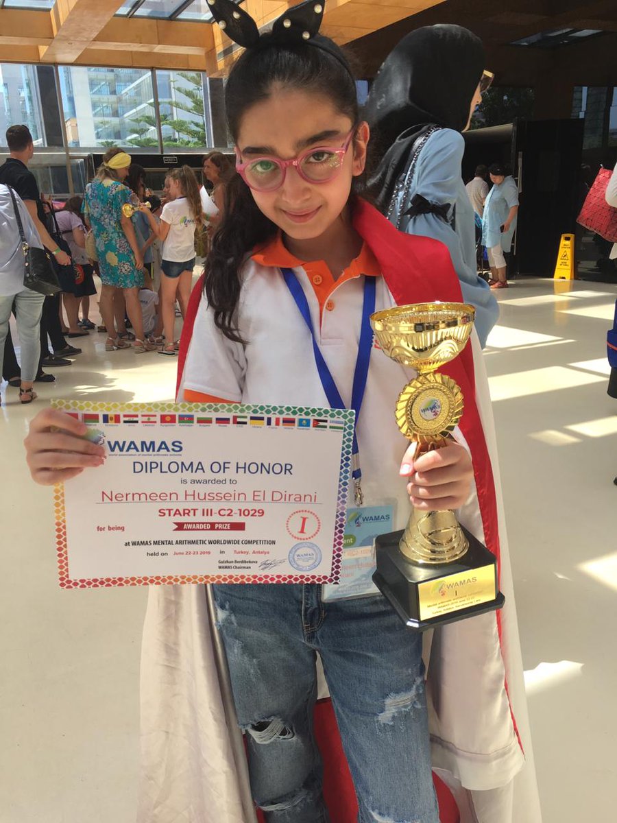 yasminbobbo's tweet photo. Congratulations my champions: Nermeen Dirani and Ali Dimassi 1st runner.. Mahmoud Masri 2nd runner #proud of you all #wamas_2019 #smartcompetition @MakAishaSchool https://t.co/RHJ3PiL5lf