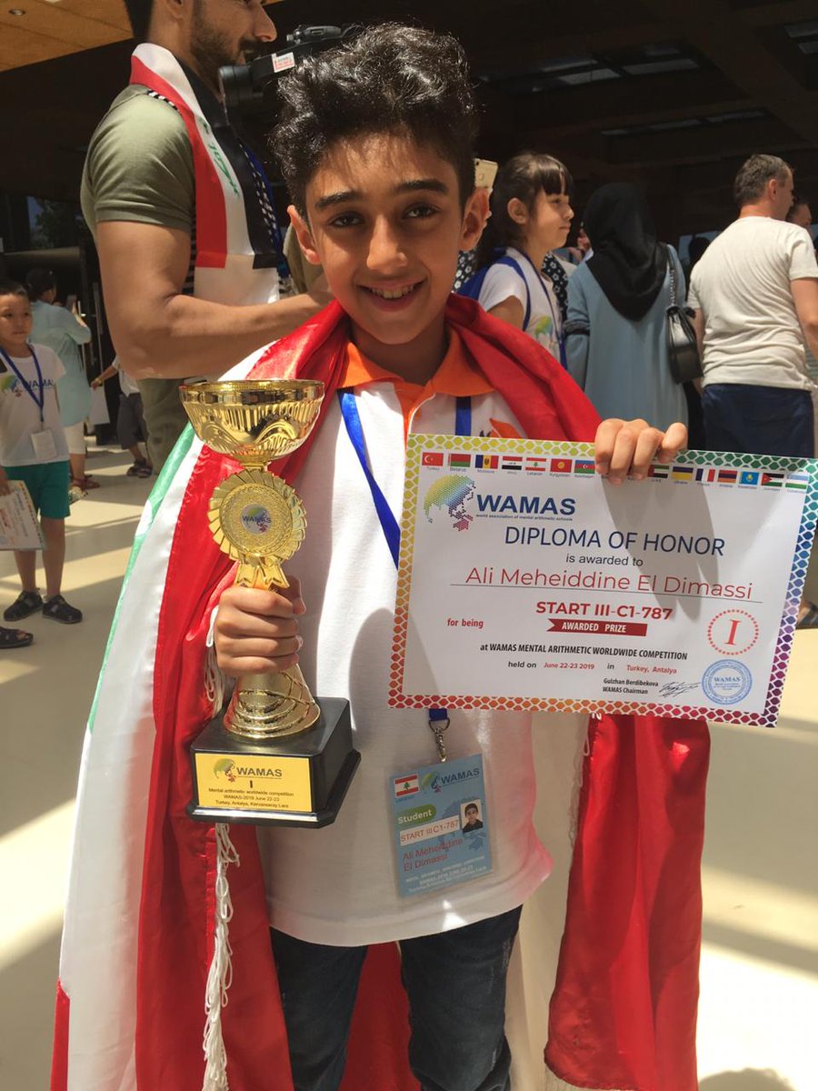 yasminbobbo's tweet photo. Congratulations my champions: Nermeen Dirani and Ali Dimassi 1st runner.. Mahmoud Masri 2nd runner #proud of you all #wamas_2019 #smartcompetition @MakAishaSchool https://t.co/RHJ3PiL5lf