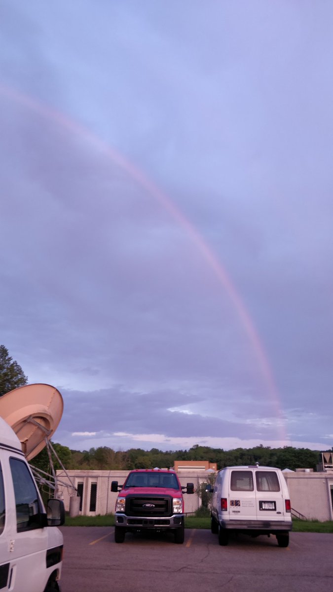 Director_Matt's tweet photo. I don't know which way to look! To the east is an awesome sunrise, to the west is an amazing rainbow! #PureMichigan @RandiBurns_Wx https://t.co/iiAeg6KxEi