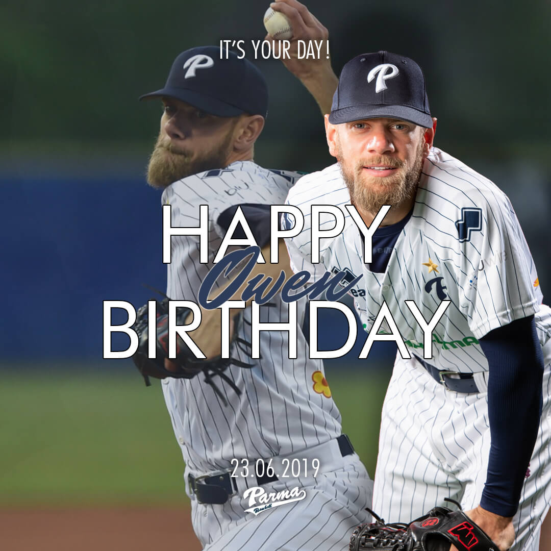 BaseballParma's tweet photo. Oggi compie gli anni Owen! 🎂🎂 Tanti auguri di buon compleanno e di buona guarigione 💪🏼 Non sarà certo una gamba rotta a fermarti!! 💛💙

#ForzaParmaclima #ParmaBaseball #LastelladiParma https://t.co/MZbiQE6T9U
