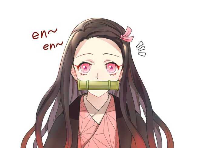 百川云影さんがTwitterに投稿した竈門禰豆子(鬼滅の刃)のイラスト。