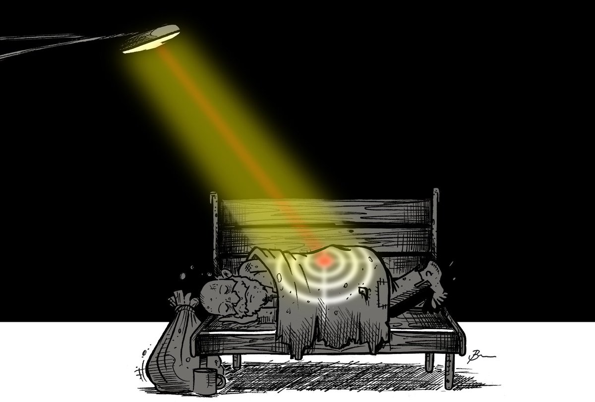 Brummmmm's tweet image. Natal, infelizmente, é a terceira capital com mais casos de violência contra a população de rua. Charge da Tribuna do Norte #charge #brum #charges #natal #natalrn #basta #violencia #populacaoderua #populaçãoemsituaçãoderua #alvo