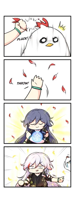 ⭐️⭐️ [Honkai Daily] ⭐️⭐️
Jingwei: What you do to me...
Fu Hua: Fire Power, Make Up! 