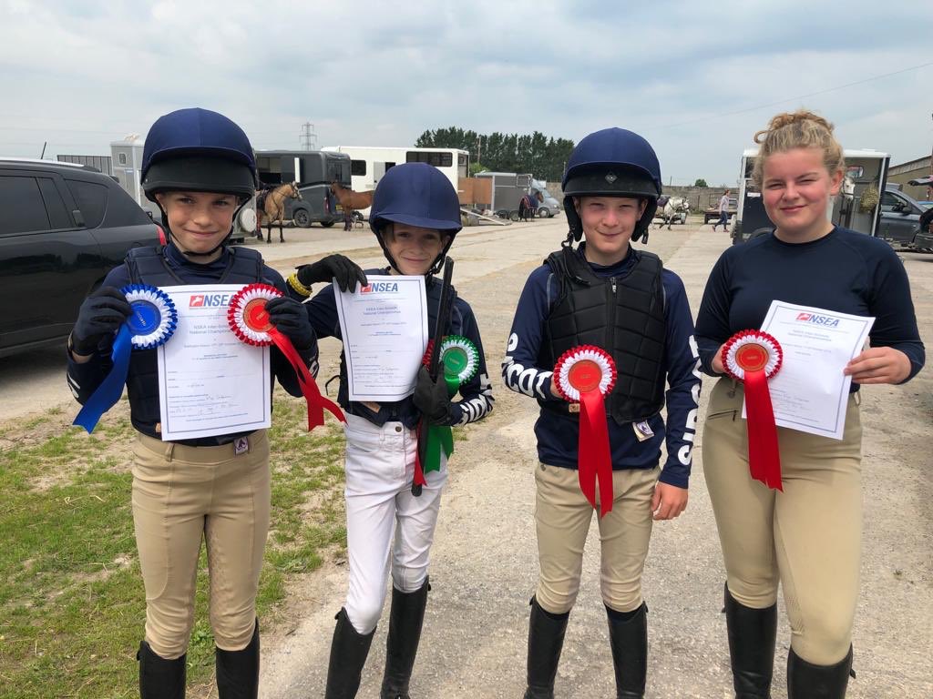 SidcotEquine's tweet photo. Well done Holly, Hugo, Archie and Izzy on securing another qualification for the Champs at Addington #rideadventurously https://t.co/NmuU4jzDHY