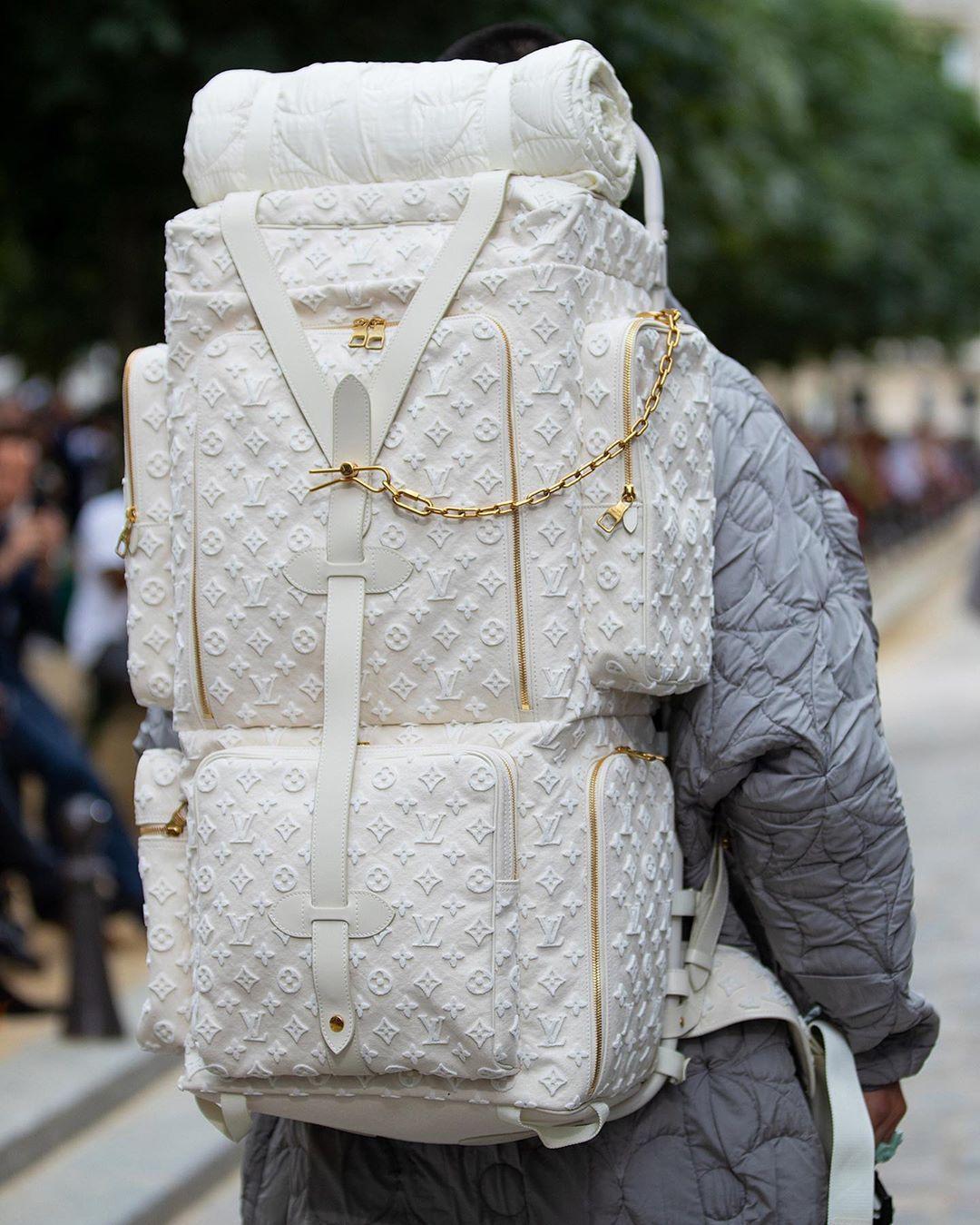 Highsnobiety - One of the stand out accessories spotted during Louis  Vuitton's Men's #SS20 show was this larger than life monogram backpack. The  versatile bag features a number of pockets, a large