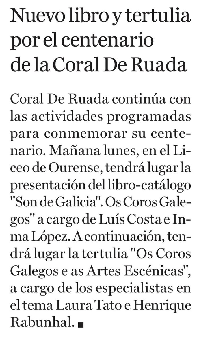 Nuevo libro y tertulia por el centenario de la @CoraldeRuada Lunes en @Liceorense, presentación Libro-Catálogo a continuación tertulia