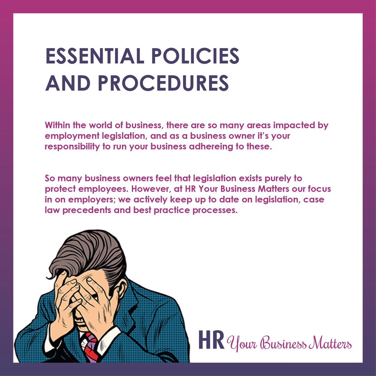 HR_YBM's tweet photo. Employment legislation can be a complete mine field if you don't understand it. Legislations are there to protect both the employees and the employer. Mistakes can prove very costly.
#HRYBM https://t.co/EabIVBngNp