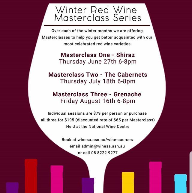 drinkingSCW's tweet image. Happy Sunday, friends! Hey for red wine lovers in Adelaide, I'm organising these Masterclasses @natwinecentre as part of my day job @nwetc - first session is this Thursday featuring eight Shiraz from eight different regions, lotsa tasty vinos! Be great t… bit.ly/2Rrnsq8