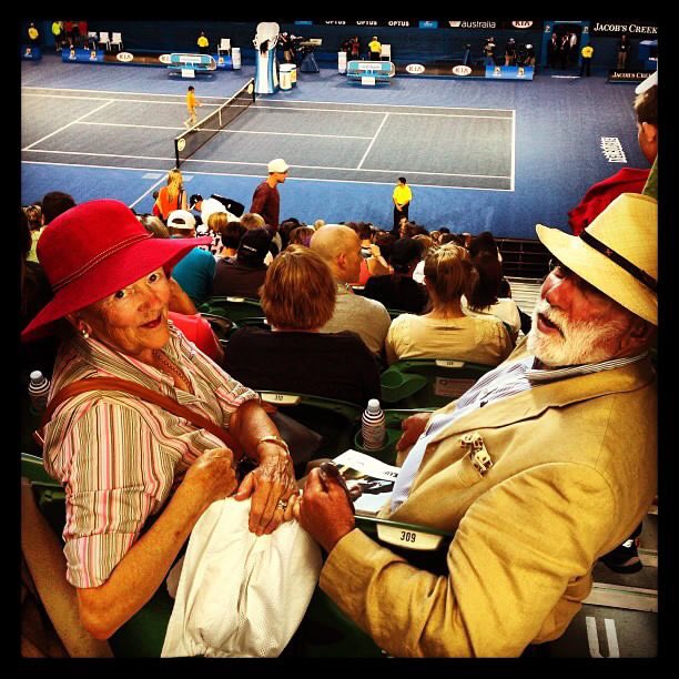 TrinityPerspect's tweet image. My mum and dad, at the Australian Open. They were so excited to be there and I loved spending the day with them.This picture reminds me that sometimes the best way to stand out from the crowd, is to forget the crowd exists and instead just focus on the people that matter most.