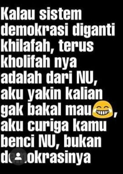 Sebenernya kalian benci NU nya, bukan demokrasinya.

#JokowiMaruf2019 #islamnusantara