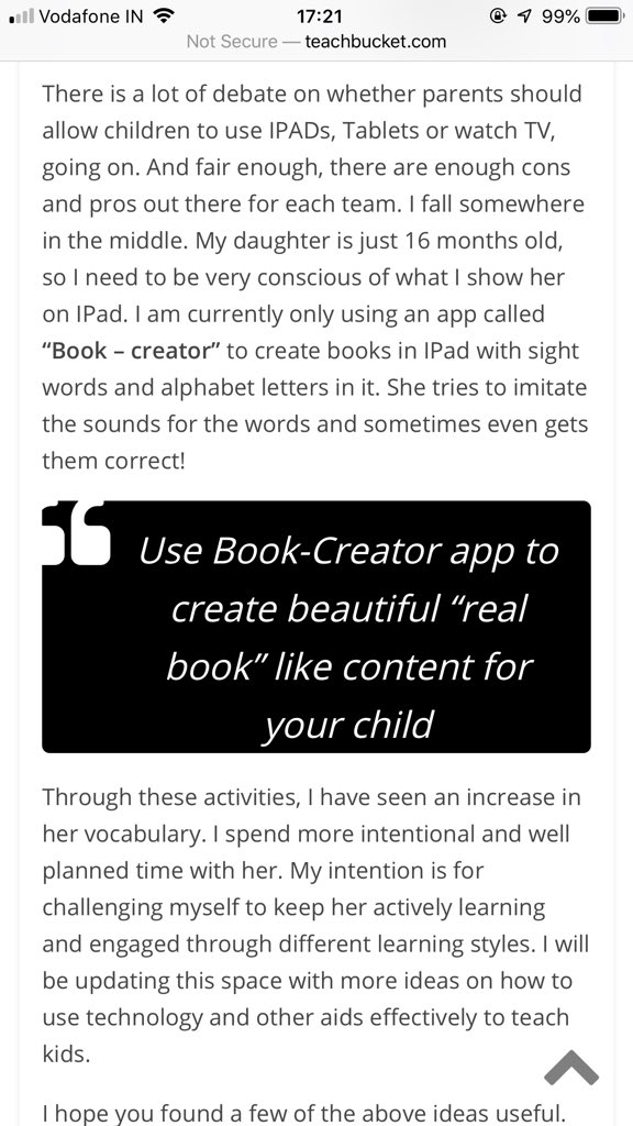 magicjoydreams's tweet photo. @BookCreatorApp Some praise for Book Creator from a young mother in India https://t.co/VgxIqh6zJ8 https://t.co/ppedyiodvl