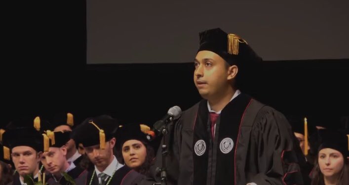 sbudeptofmed's tweet photo. ICYMI: “An MD really stands for is a Mother’s Dream. Don’t forget your parents.” Ali Syed delivering the #studentaddress at the #RenaissanceSchoolofMedicine Commencement on May 23 #medicalschooljourney https://t.co/sEcuFysBvp 🎓 https://t.co/GUyQymST6y