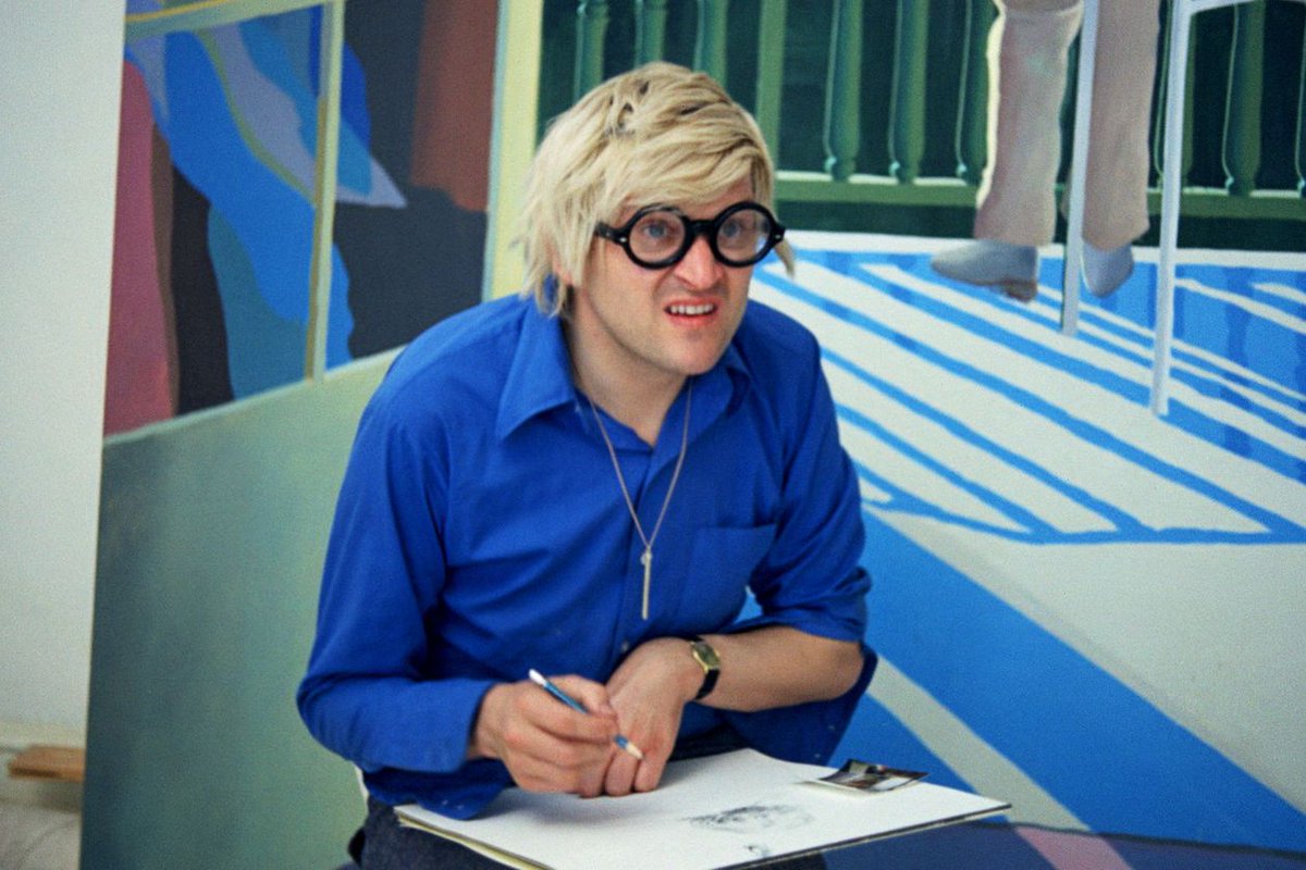 Brenda_Cronin's tweet photo. David Hockney, who turns 82 in July, is revealed in a new light with a restored biographical film, a recent novel and a coming exhibition   https://t.co/Q6SDkzaTJV? https://t.co/8HkMVuh3Qp