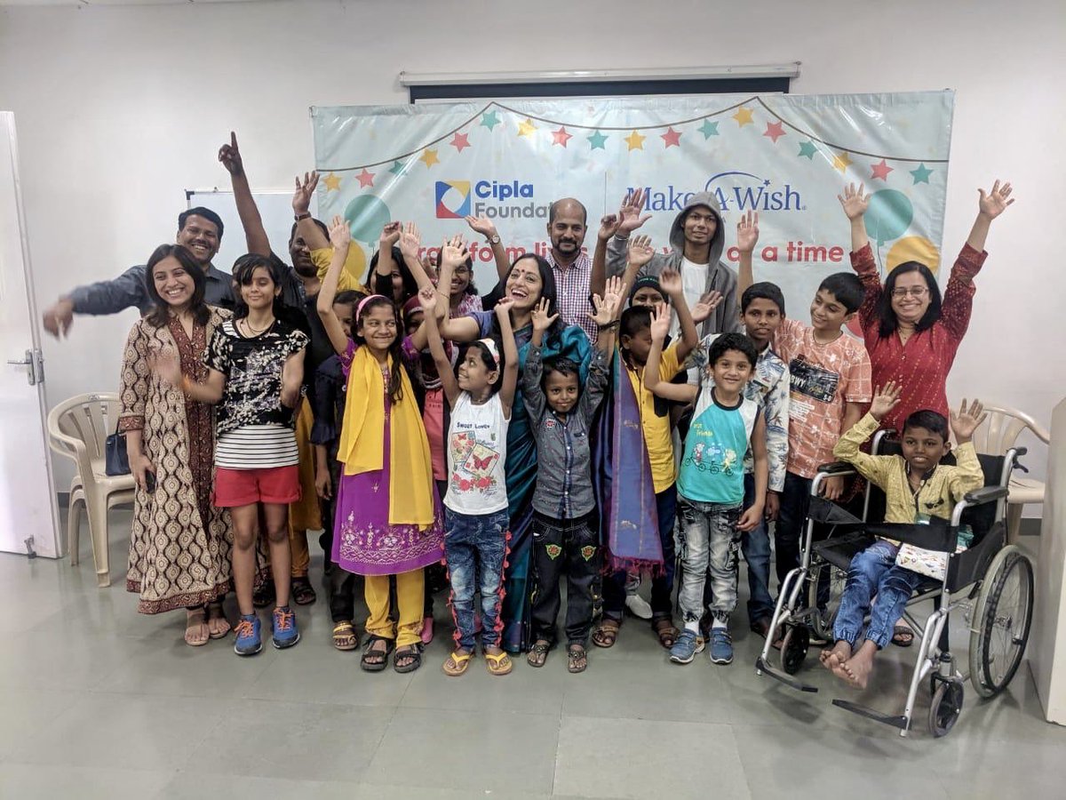 barnaligb's tweet photo. @CiplaFoundation and @makeswishindia bringing smiles to 14 children with life threatening diseases. https://t.co/Y49HIaQWrD