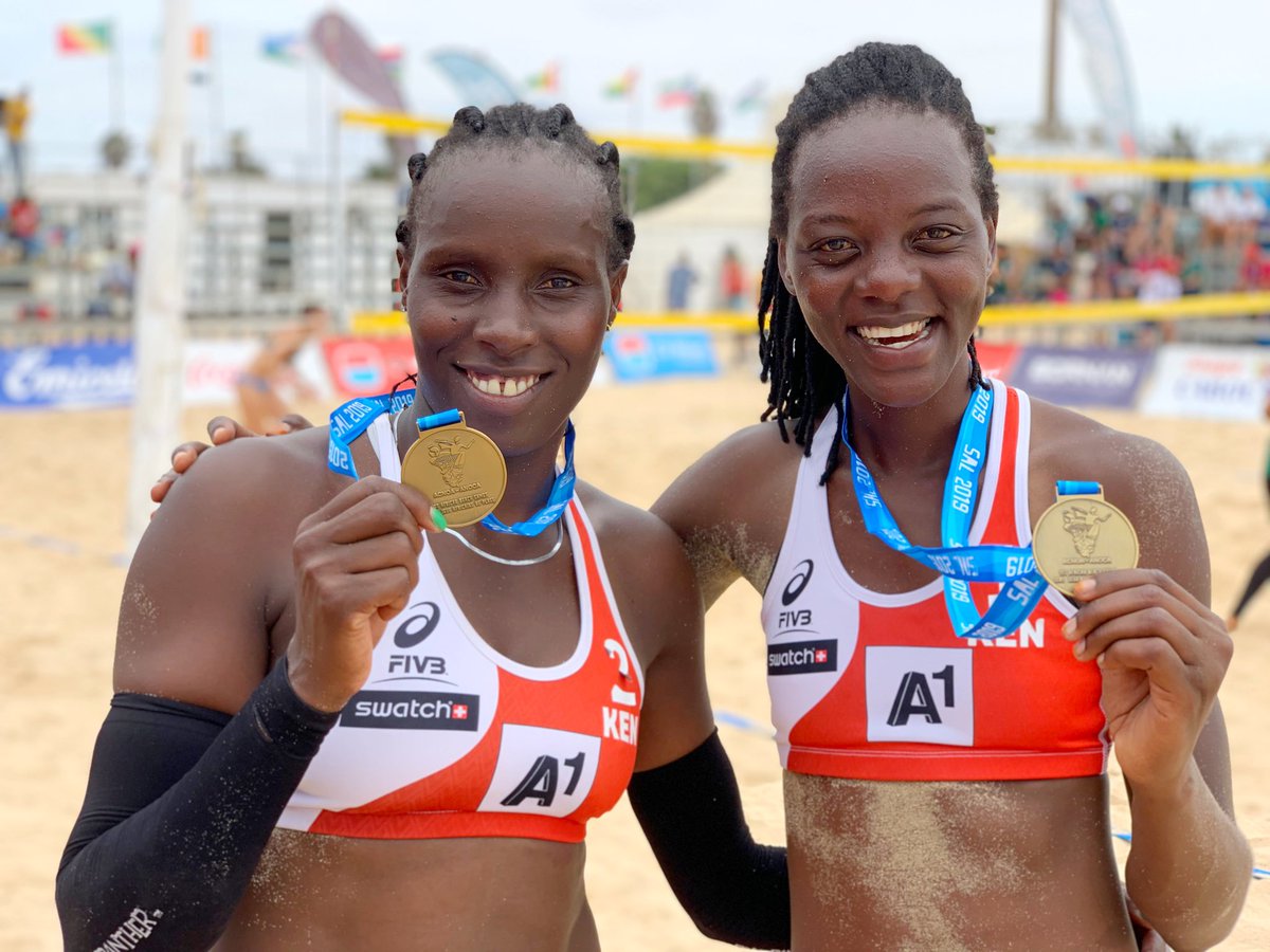 OlympicsKe's tweet photo. We finish the ⁦@salbeachgames⁩ with a bronze medal in Volleyball women. Thank you Sal for the wonderful organization!!! https://t.co/43d1jYVyPp