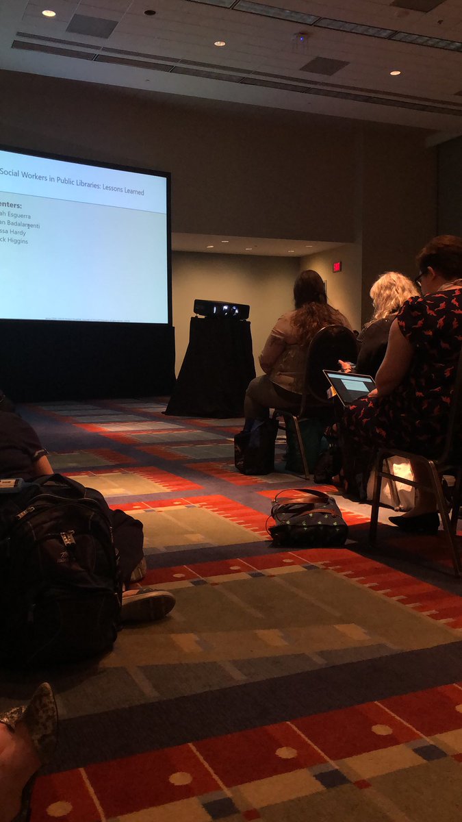 BookishBree_NT's tweet photo. Is it strange that I prefer to listen to sessions on the floor?  Is it even more strange that I’m not the only one? #ALAac19 #crisscrossapplesauce #Ithinkbetterontheground #librarians https://t.co/FpscaJxNtz