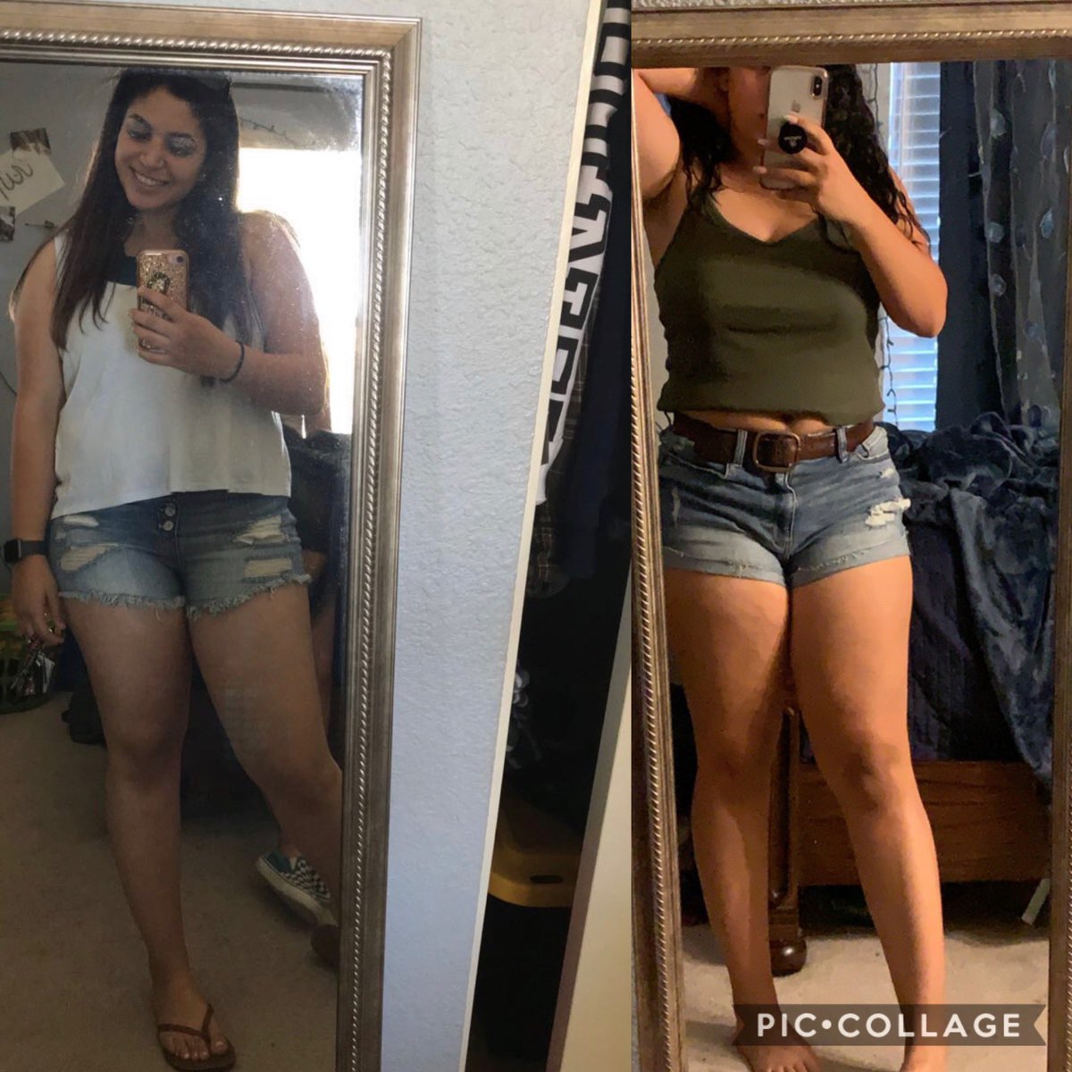 Shousherakat's tweet photo. Not usually the type to post these, but a year ago I was a whole different person, personality &amp; look. Now I feel great. 2018 (left) vs today (right)😌 https://t.co/LpJjKs3NjS