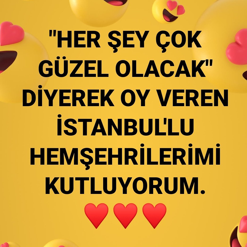 #herşeygüzelolacak dedik. Oldu. Bu seçim güzel ülkemize ayrışmadan barış, huzur getirsin. Daha önce ki seçimlerde herhangi bir partiye oy vermiş 
fakat bu seçimlerde vicdanlarını kaybetmemiş İstanbullular gönülden tebrikler.