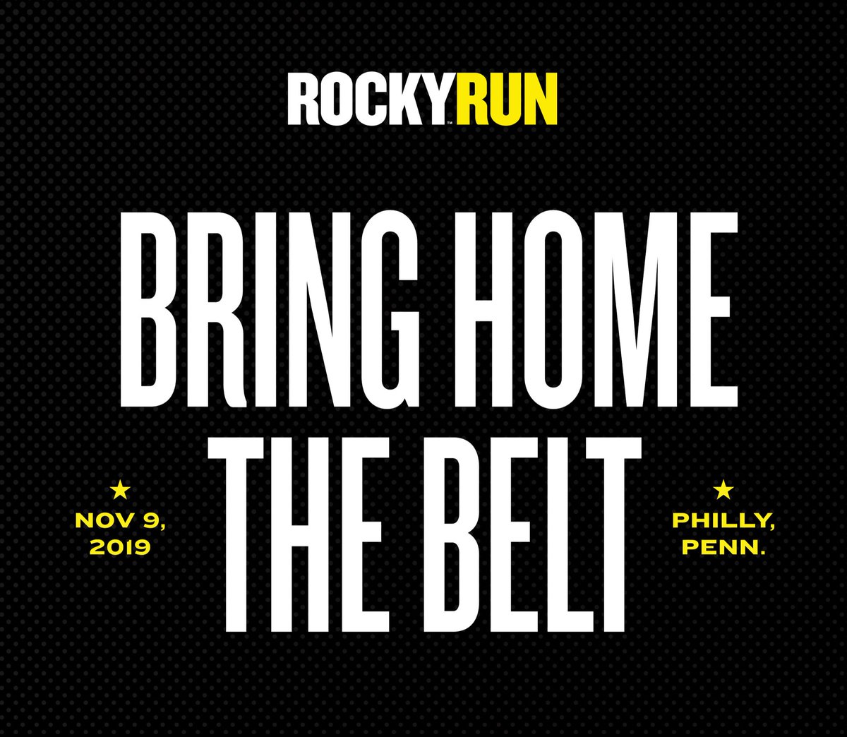 runmfg's tweet photo. On Saturday, November 9 – bring home the belt. #rockyrun #rocky #runmfg #runsmadehere https://t.co/hsD1Gw3obu