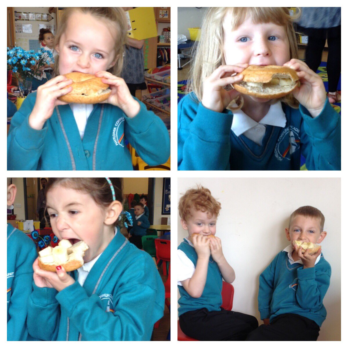 carlyannroseMCA's tweet image. EYFS chose to combine their bagels and healthy snack to independently create their own banana bagels! 🍌🥯🥰 #PD #CAL #healthy #foodprep #earlyyears #change4life #skills @Mayflower_MCA @Nursery_MCA